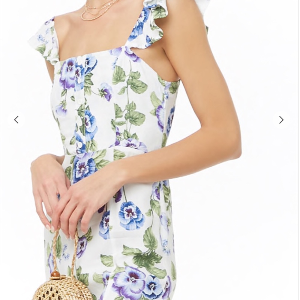 Floral Ruffle-Strap Maxi Dress - Picture 2 of 6